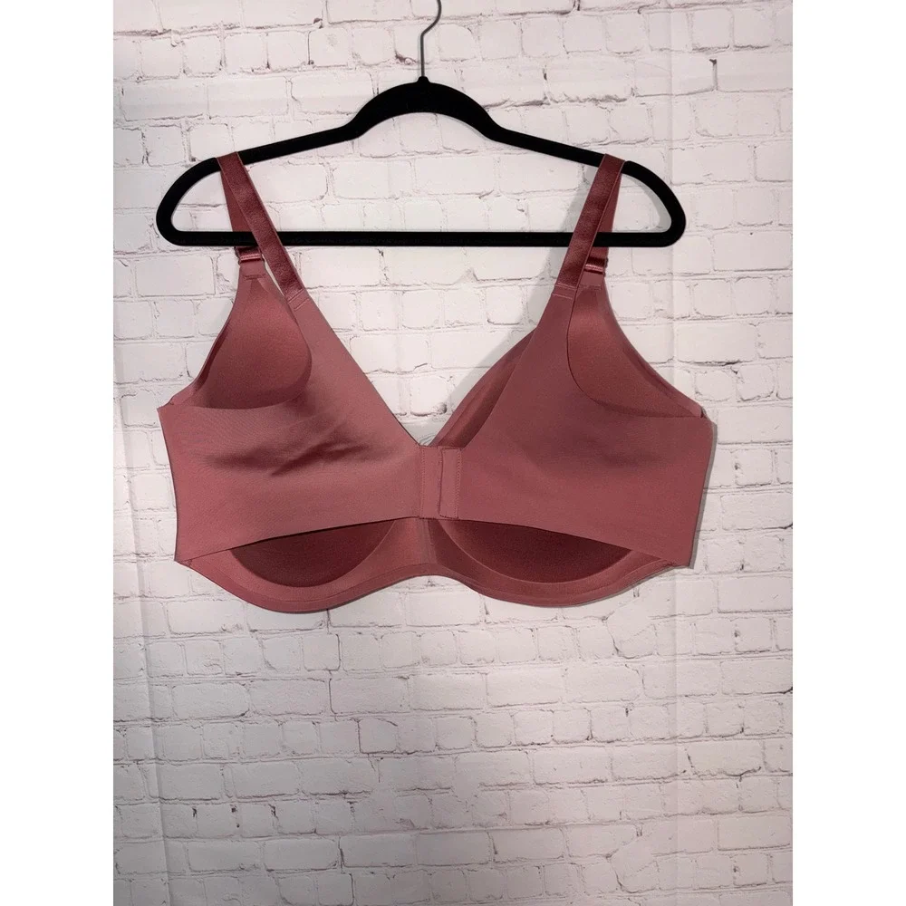 Soma Vanishing 360 Wireless Bra Antique Pink Mauve 42DDD Seamless Back Smoothing